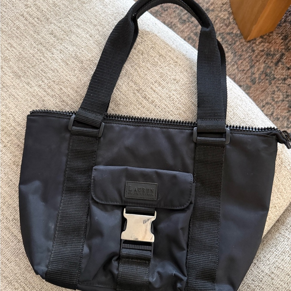 Lauren Ralph Lauren Black Nylon Tote